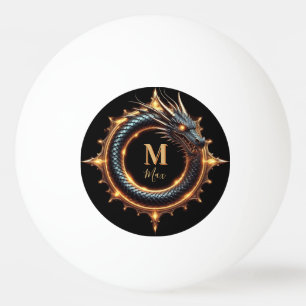 🐉 Draakfantasie Symbool met Aangepaste Naam Voor Pingpongballen