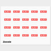 Drab Stamp Ronde Sticker (Vel)