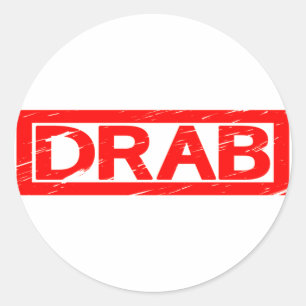 Drab Stamp Ronde Sticker