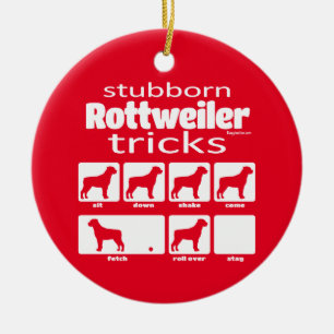 Drabborn Rottweiler Tricks Keramisch Ornament