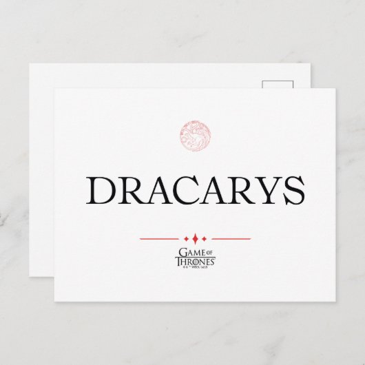 Dracarys Briefkaart (Voorkant / Achterkant)