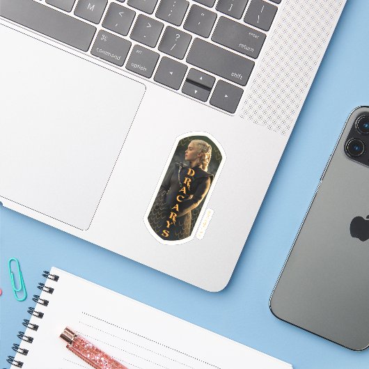 "Dracarys" Daenerys Targaryen Graphic Sticker (Laptop met iPhone)