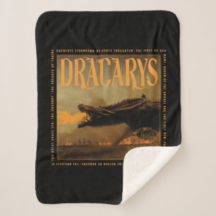 Dracarys Drogon Breathing Fire Graphic Sherpa Deken