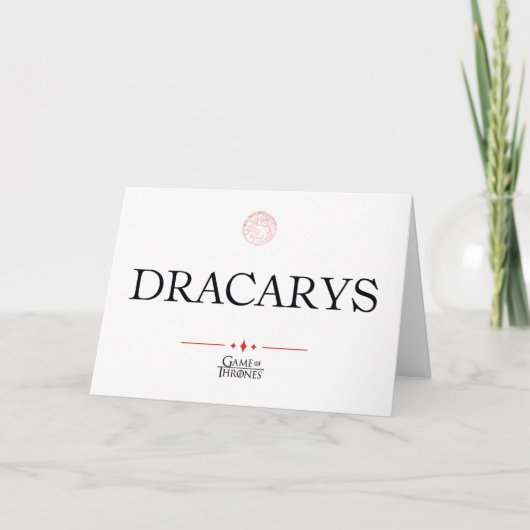 Dracarys Kaart (Voorkant)
