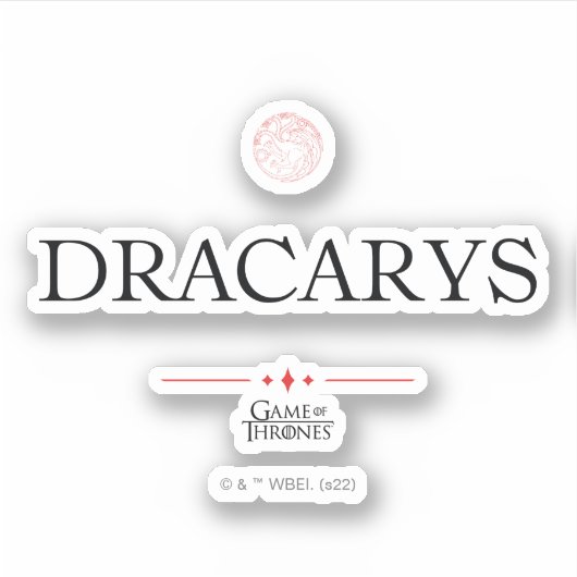 Dracarys Sticker (Voorkant)