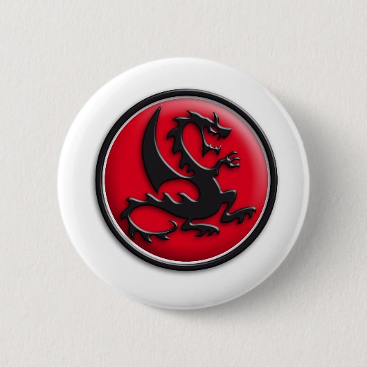 Drachen rot ronde button 5,7 cm (Voorkant)