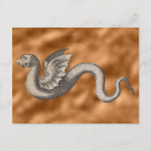 Draco alatus Apes ex Greuino Aldro Briefkaart