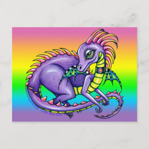 "Draco" Cute Baby Rainbow Dragon Briefkaart