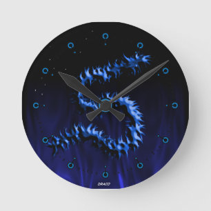 Draco Dragon Medium Clock Ronde Klok
