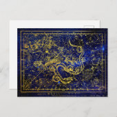 Draco Gold Constellation Faux Briefkaart (Voorkant / Achterkant)