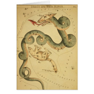Draco vintage d'impression d'astronomie et mineur