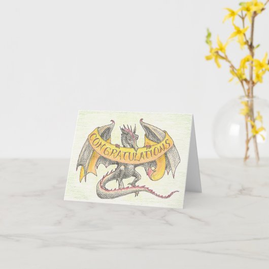 "Draconische bereidingen" Noot en Wenskaarten Kaart (Gele Bloem)