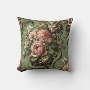 Drac's Finery - Gothic Dragon Bloemen Kussen