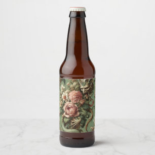 Drac's Finery - Gothic Dragon Bloemen Kussen Bier Etiket