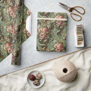 Drac's Finery - Mythische Gotische Draak Bandana Cadeaupapier