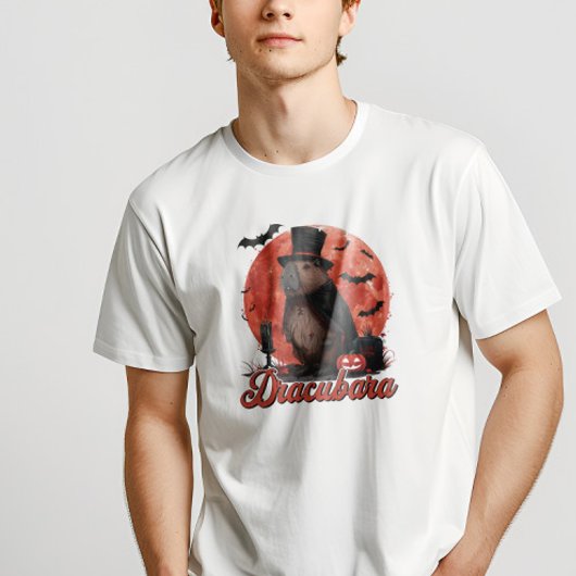 Dracubara Capybara Halloween T-shirt drôle