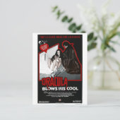 DRACULA BLOEIT ZIJN COOL BRIEFKAART (Staand voorkant)