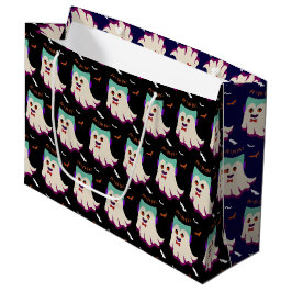 Dracula Boo Pattern Black Large Gift Bag Groot Cadeauzakje