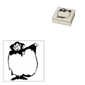 Dracula cape blanco silhouette kunstzegel 	rubberstempel (Gestempeld)