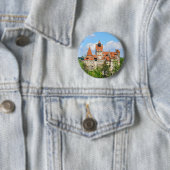 Dracula Castle in Transsylvanië, Roemenië Ronde Button 5,7 Cm (In situ)