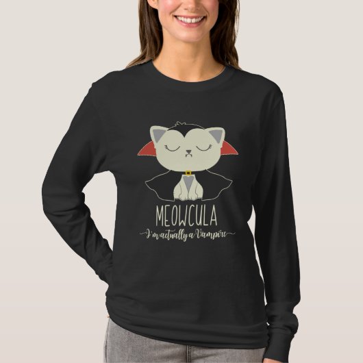 Dracula Cat Halloween Vampire Cat Meowcula 2020 Ki T-shirt (Voorkant)