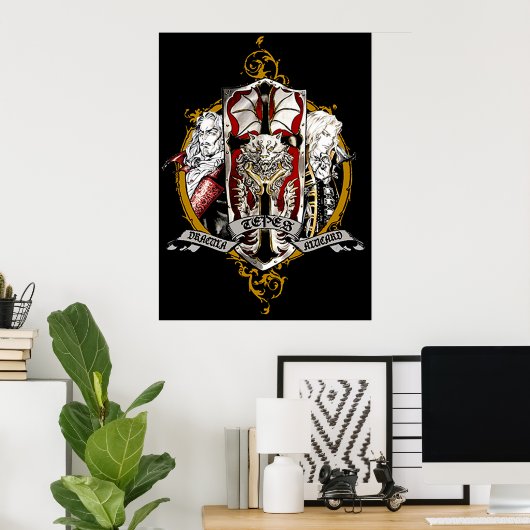 Dracula en Alucard Castlevania Game Funny Poster (Thuiskantoor)