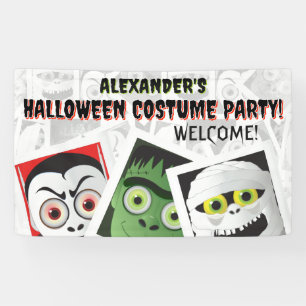 Dracula Frankenstein Mummy Halloween Monster Foto Spandoek