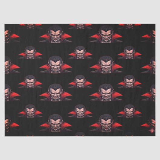 Dracula Gothic Horror Halloween Tissuepapier (Voorkant)