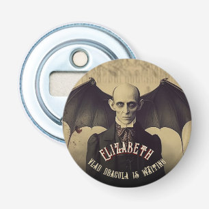 Dracula Gotische Halloween Party Favor Button Flesopener