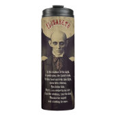 Dracula  Gotische Halloween Vampier Thermosbeker (Voorkant)