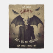 Dracula Gotische Horror Fleece Deken (Voorkant)
