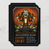 Dracula Halloween Bash Party Fun Invitation (Devant / Derrière)
