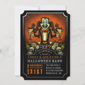 Dracula Halloween Bash Party Fun Uitnodiging (Voorkant)