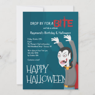 Dracula Halloween Feest Uitnodiging