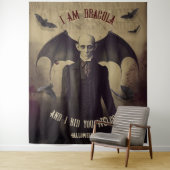 Dracula Halloween foto stand achtergrond Wandkleed (In situ)