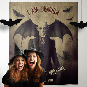 Dracula Halloween foto stand achtergrond Wandkleed