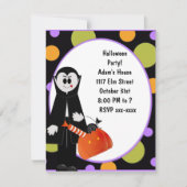 Dracula Halloween Party Invitation ~ Customize! Kaart (Voorkant)