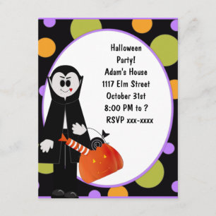 Dracula Halloween Party Invitation ~ Customize! Kaart