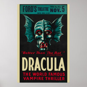 Dracula jaren 1920 Vintage Stijl Monster Film Post Poster