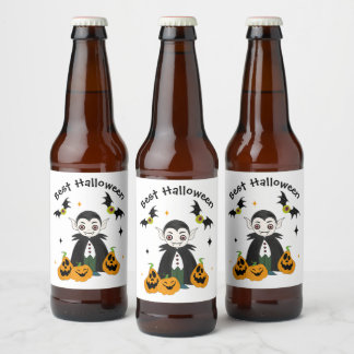 Dracula met pompoenen bier etiket