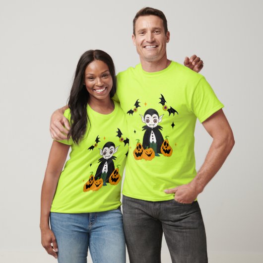 Dracula met pompoenen t-shirt (Unisex)
