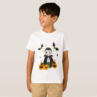 Dracula met pompoenen t-shirt