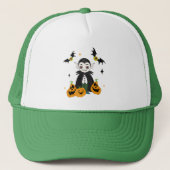 Dracula met pompoenen trucker pet (Voorkant)