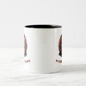 Dracula "Mon groupe sanguin est le café" Mug drôle (Centre)