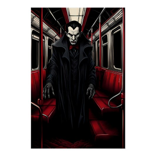 Dracula op de metro perfect poster (Voorkant)