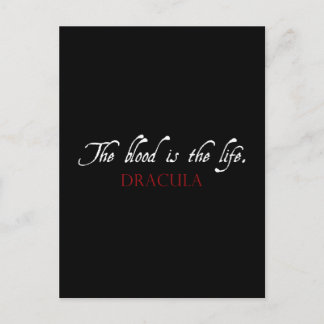 Dracula Quote: Het bloed is het leven Briefkaart