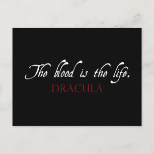 Dracula Quote: Het bloed is het leven Briefkaart
