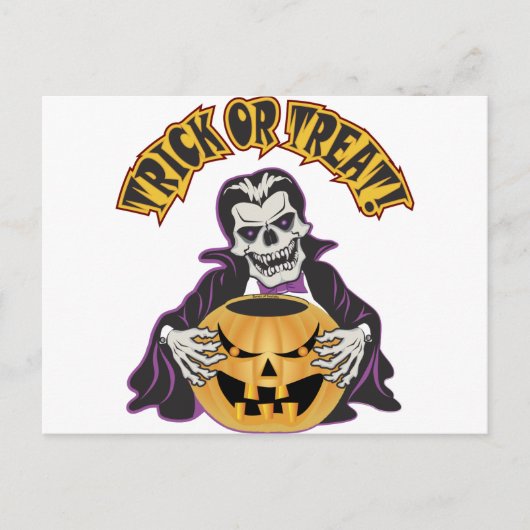 Dracula Skull Briefkaart (Voorkant)