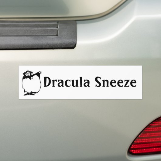 Dracula Sneeze Bumpersticker (Op auto)