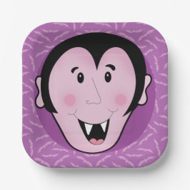 Dracula Vampire Bat Halloween Paarse Bats Papieren Bordje